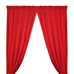 Shiny Milliskin Rod Pocket Curtains Red 1