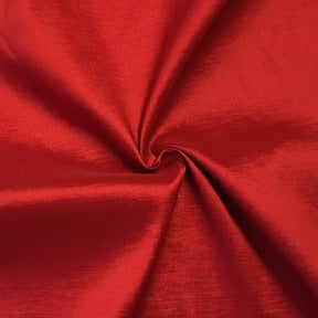 Stretch Taffeta Rod Pocket Curtains Red 3