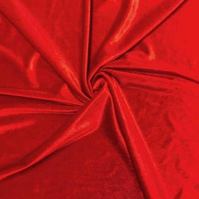 Stretch Velvet Rod Pocket Curtains Red 3