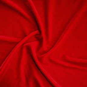 Micro Velvet Rod Pocket Curtains Red 3