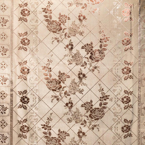 Rose Grid Oilcloth Fabric SV578104 Blush 2