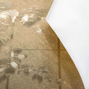 Rose Grid Oilcloth Fabric SV578139 Gold 3