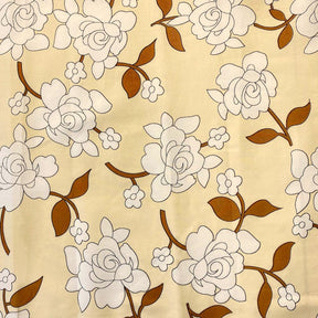 Rosette Printed Cotton Poplin Fabric SV576988 Beige 3