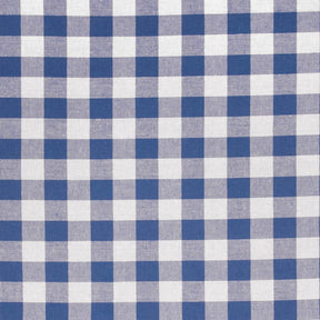 Gingham 1 Inch Check Yarn Dyed Broadcloth Fabric SV577537 Royal Blue Image 1