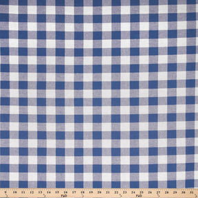 Gingham 1 Inch Check Yarn Dyed Broadcloth Fabric SV577537 Royal Blue Image A9