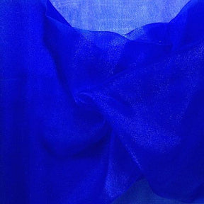 Crystal Organza Rod Pocket Curtains Royal Blue 3