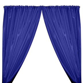 Charmeuse Satin Rod Pocket Curtains Royal Blue 1