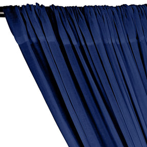Cotton Voile Rod Pocket Curtains Royal Blue 2