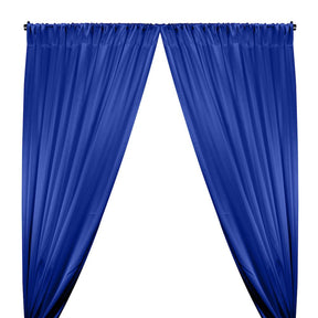 Crepe Back Satin Rod Pocket Curtains Royal Blue 1