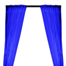 Crystal Organza Rod Pocket Curtains Royal Blue 1