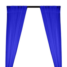 Power Mesh Rod Pocket Curtains Royal Blue 1