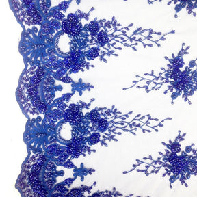 Spirit Bridal Lace Beaded Fabric SV570627 Royal Blue 3