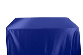 Stretch Charmeuse Satin 6 Feet Banquet Table Covers Royal Blue 1