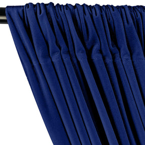 Stretch Velvet Rod Pocket Curtains Royal Blue 2