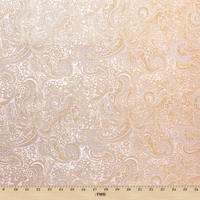 Gold Paisley Metallic Brocade Fabric SV570404 Pink / Gold 4