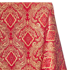 Floral Metallic Brocade Fabric SV570503 Burgundy / Gold Image A1