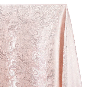 Silver Paisley Metallic Brocade Fabric SV571196 Peach / Silver 1