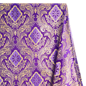 Floral Metallic Brocade Fabric SV571198 Purple / Gold Image A1
