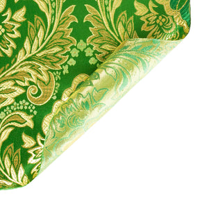 Floral Metallic Brocade Fabric SV571199 Kelly Green / Gold Image A5