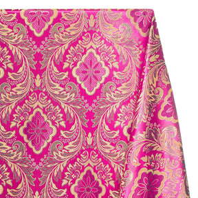 Floral Metallic Brocade Fabric SV571201 Fuchsia / Gold Image A1