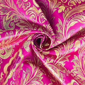Floral Metallic Brocade Fabric SV571201 Fuchsia / Gold Image A2
