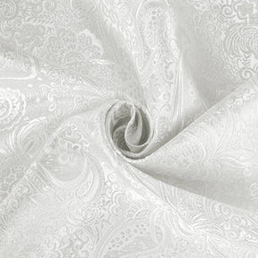 Silver Paisley Metallic Brocade Fabric SV571204 Silver / Silver 2
