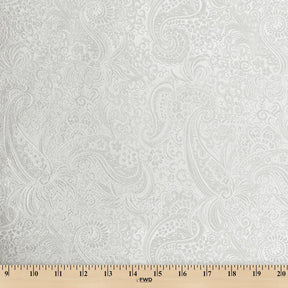 Silver Paisley Metallic Brocade Fabric SV571204 Silver / Silver 4