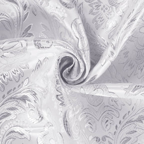 Floral Metallic Brocade Fabric SV571205 White / Silver Image A2