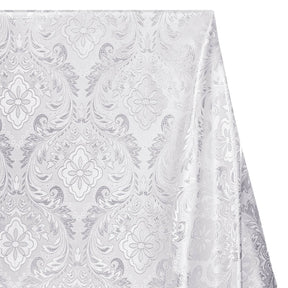 Floral Metallic Brocade Fabric SV571205 White / Silver Image A1