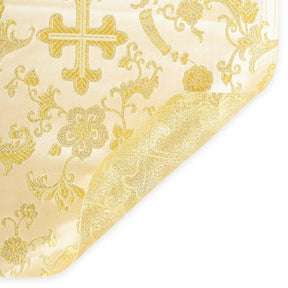 Church Cross Metallic Brocade Fabric SV571213 Ivory / Gold 3