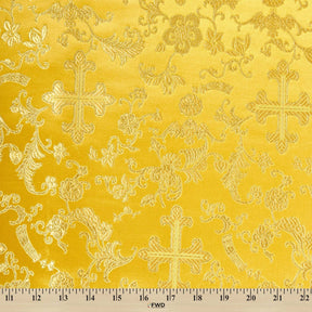 Church Cross Metallic Brocade Fabric SV571212 Gold / Gold 4