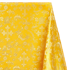 Church Cross Metallic Brocade Fabric SV571212 Gold / Gold 1