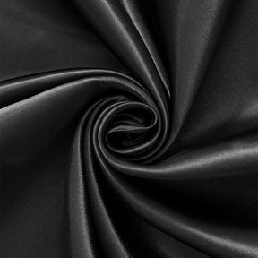 Polyester Charmeuse Satin (58/60 Inch) Fabric SV571253 Black Image A2