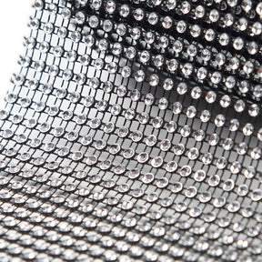 Diamond Rhinestone Trimming SV571602 Silver On Black A1