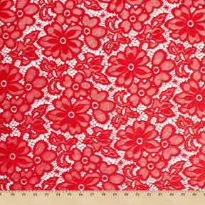 Florence Stretch Lace Fabric SV573512 Red Image A9