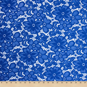 Florence Stretch Lace Fabric SV573513 Royal Blue Image A9