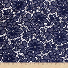 Florence Stretch Lace Fabric SV573514 Navy Blue Image A9