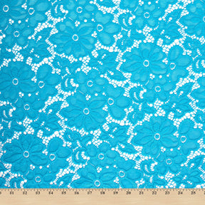 Florence Stretch Lace Fabric SV573868 Turquoise Image A9