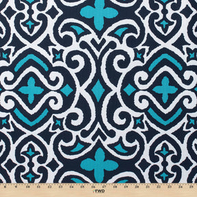 Ottertex Waterproof Canvas Tribal Print Fabric SV574345 Navy Blue Image A9