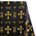Clerical Cross Metallic Brocade Fabric SV574869 Black / Gold A1