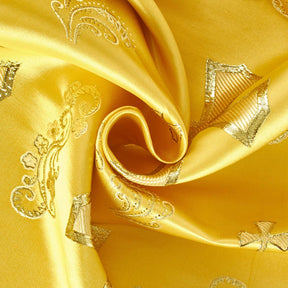 Clerical Cross Metallic Brocade Fabric SV574872 Gold / Gold A2
