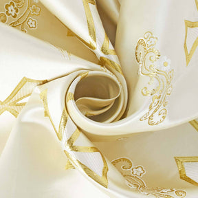 Clerical Cross Metallic Brocade Fabric SV574874 Ivory / Gold A2