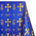 Clerical Cross Metallic Brocade Fabric SV574877 Royal Blue / Gold A1