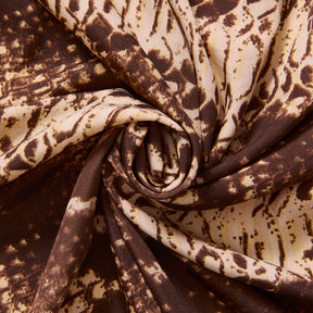 Snakeskin Crepe De Chine Print Fabric SV575598 Brown 1