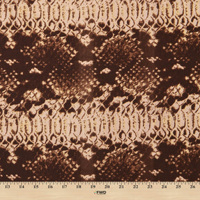 Snakeskin Crepe De Chine Print Fabric SV575598 Brown 3