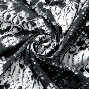 Snakeskin Crepe De Chine Print Fabric SV575599 Grey 1
