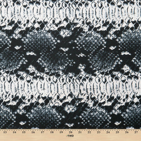 Snakeskin Crepe De Chine Print Fabric SV575599 Grey 3