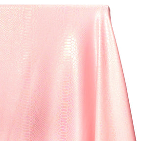 Snake Scale Hologram Tricot Foil Fabric SV577969 Baby Pink / Baby Pink 2