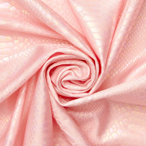 Snake Scale Hologram Tricot Foil Fabric SV577969 Baby Pink / Baby Pink 1