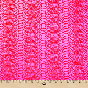 Snake Scale Hologram Tricot Foil Fabric SV577971 Red / Fuchsia 3